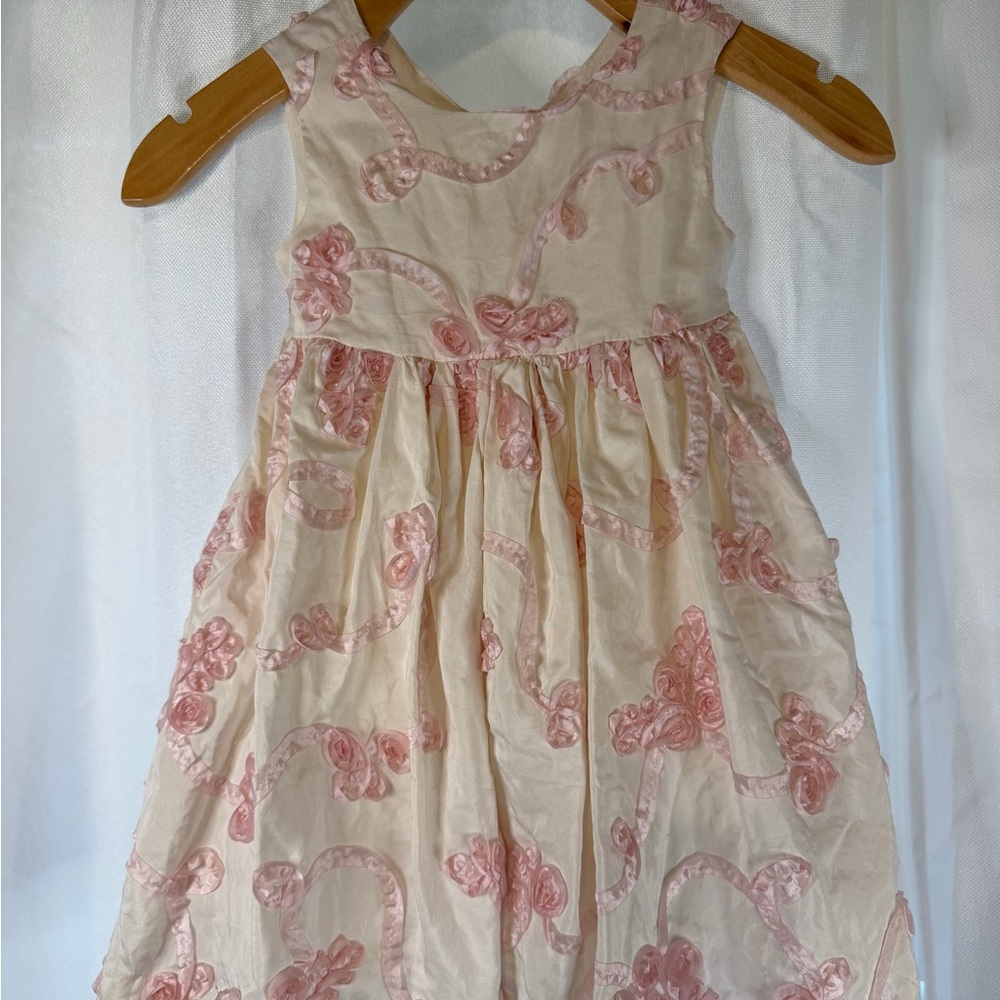 Sleeveless Pink Embroidered Party Dress for baby (24 months)